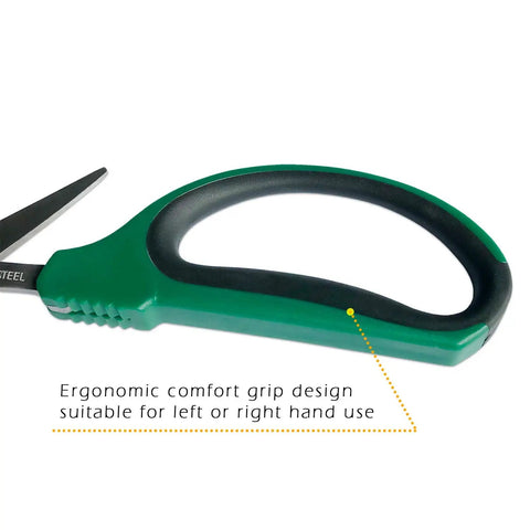 Close-up of ergonomic soft grip handle on 6 Inch Stainless Steel Garden Bonsai Pruning Shears With 40mm Straight Blade Pruners Anti Slip Soft Grip Micro Tip Snips For Clean Cuts And Easy On The Hands No Sweat So You Can Tame Your Plants.