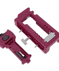 Door Hinge And Latch Installation Kit With Plastic Mortiser Template For 1 3 Eighth Or 1 3 Quarter Inch Doors showing components