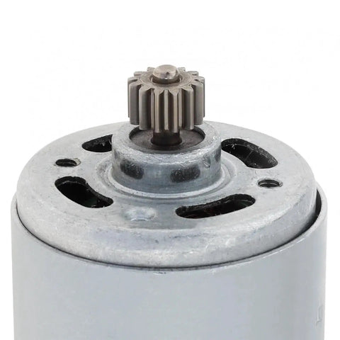 Durable 18V Dc Micro Gear Motor With 13 Tooth Diameter Pinion for Bosch GSR182Li drills, showing gear and motor housing.