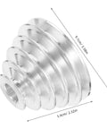 Rock Solid Five Step Drill Press Pulley Wheel With Precision Machined Bore Shaft, aluminum alloy, 91mm diameter.