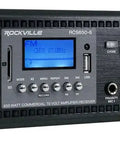 650 Watt Six Zone 70V Commercial Amplifier With Bluetooth USB SD Card Playback FM Radio Rack Mountable Perfect For Restaurants Offices Retail Stores And Schools front view
