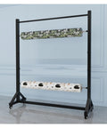 Heavy Duty Vinyl Roll Storage Rack With Wheels, 9 Layer Fabric Organizer Built Different To Handle 500 kg, Tough As Nails Steel Frame For Leather And Curtains, Portable Shop Essential with rolled materials.