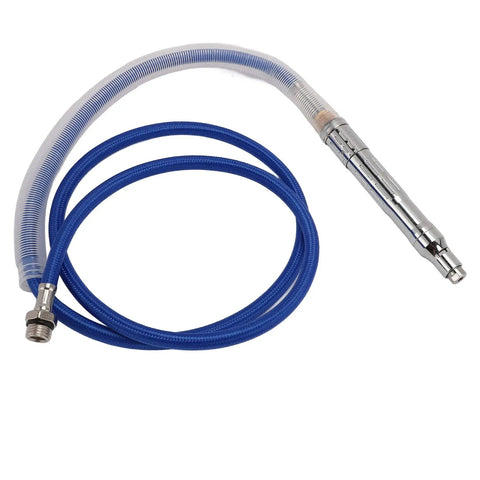 Top Shelf Pneumatic Air Pencil Die Grinder 70000 RPM Rotary Engraving Pen with blue air hose for precision metal carving.