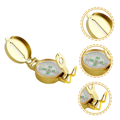 All In One Portable Hiking Compass With Carabiner For Camping And Backpacking Quick Reading Map Needle Durable Keychain Tool
