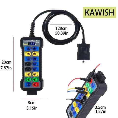 OBD2 Breakout Box With LCD Display For OBDII Protocol Detection 16 Pin CAN Bus Tester ECU Tool Real Time Protocol Monitoring