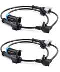 Straight Up Direct Fit Abs Wheel Speed Sensor Pair For Chevy Silverado Sierra Tahoe Avalanche Suburban Yukon 1999 To 2007 Plug And Play front and back views.