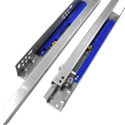 Soft Closing Double Extension Undermount Drawer Runners For Kitchen Use With Pins Modern Telescopic Slides Durable Quiet Smooth Operation And Easy Installation