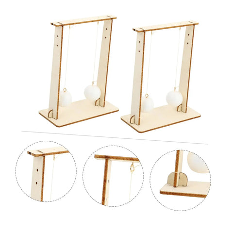 Two Pack Physics Learning Tool For Floating Ball Experiments, wooden kits with white balls for hands-on science education.