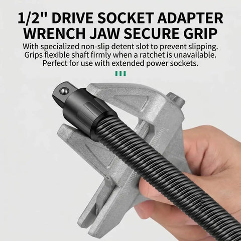 Half Inch Flexible Shaft Extension For Torque Socket And Ratchet, bendable accessory for hard-to-reach bolts in hand