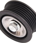 Top Rated Car Drive Belt Idler Pulley 25288-25001 view showing durable rubber and metal design for vehicle performance.