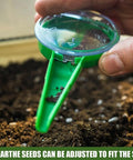 Handheld Seed Spreader With 5 Adjustable Settings And Ergonomic Grip For Easy Lawn Care, durable plastic tool close-up
