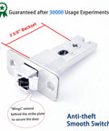 Pocket Door Lock With Key For Hidden Barn Doors, Recessed Two Sided Latch, Modern Square Sliding Design with measurements