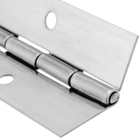 Heavy Duty 8 Pack 12 Inch Continuous Piano Hinges Crafted From 304 Stainless Steel With Nickel Coating for cabinets and toolboxes.