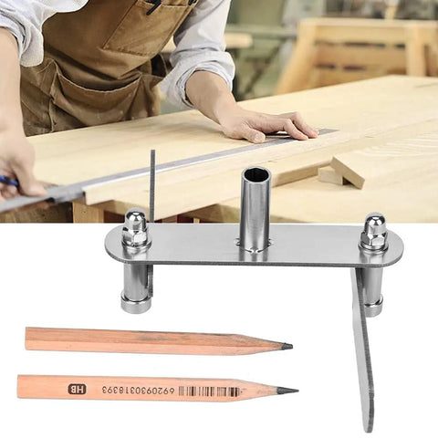No Nonsense Dead Center Finder And Stainless Steel Woodworking Marking Gauge With Rock Solid Build for precise layout work on wood.