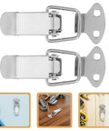 Versatile Stainless Steel Spring Loaded Toggle Latches For Secure Outdoor Furniture And Toolboxes, showing durable silver design.