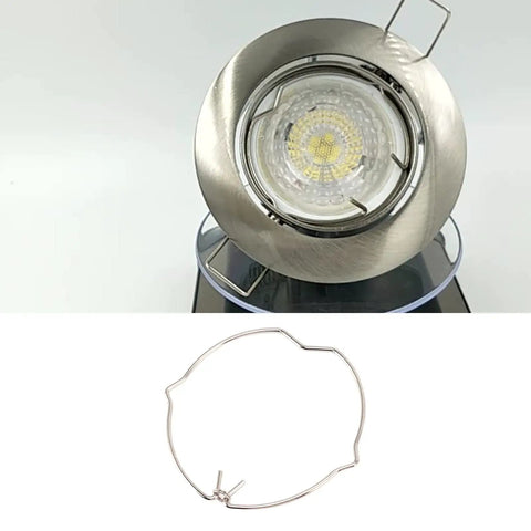 Durable Manganese Steel MR16 Downlight Clips 20 Pack Set for Breezy Install shown with spotlight mount