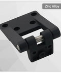 Zinc Alloy Black External T Shaped Corner Rotary Distribution Box Cabinet Door Hinge 1 Piece Close-Up View