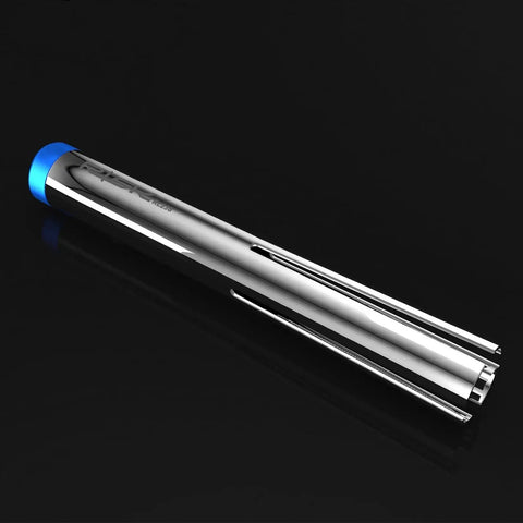 Bike Bottom Bracket Bearing Removal Tool Kit For Press Fit Cups And Headsets, silver alloy, tapered end, against black background.