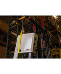 Endless 2-Ply Polyester Web Sling 4 Inch By 10 Foot, 23,000 Pound Load Capacity, ASME B30 9 Compliant, lifting a box