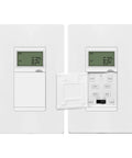 Front view of No-Fuss Programmable Digital Timer Switch For Lights, Fans, And Motors, 7 Day Scheduling, HET01-C, White, Two-Pack