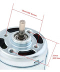 Close-up of 895 High Torque DC Motor showing dimensions, 28mm and 31mm screw holes, ideal for power tools and DIY projects.