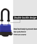Beefy 4 Pack Keyed Alike Padlocks With Long Shackle Laminated Steel Construction Chrome Finish Same Key Opens All Locks