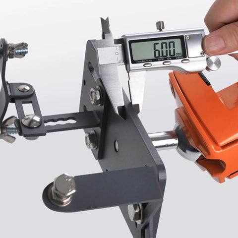 Adjustable Angle Grinder Holder with a Savage Grip Vise Base measuring 6.00 inches for precision clamping and grinding tasks.