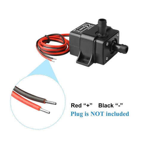 Two Pack DC 12V Mini Submersible Water Pump 63 GPH Quiet And Compact For Aquarium Fish Tank Hydroponics Fountains