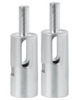 Front view of EZ Twist Ties Drill Chuck Tool, 2-pack, metal tools for chain link fence installation, fits 3/8-inch drills.