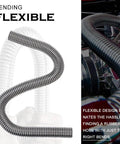 24 Inch Stainless Steel Radiator Flexible Coolant Water Hose Kit With Cap Clamp In Silver for Cars, Bending Flexible View
