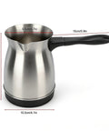 Turkish Coffee Maker 600ml Stainless Steel Pot Electric Arabic Greek Coffee Machine With Auto Warmer Kettle with measurements