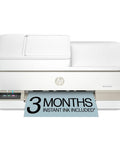 Envy 6555e Wireless All-In-One Color Inkjet Printer With Duplex Printing, Borderless Photos, AI features, white front view