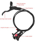 Z00M HB875E eBike hydraulic disc brake kit (front view): lever and caliper with three-finger steel handle