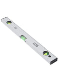 Ycauty Spirit Level Magnetic Measuring Ruler Aluminium Alloy for DIY Projects Home Garden 500mm Silver from top view.