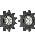 Two Built To Last Heavy Duty Roller Chain Idler Sprockets Type C with 10mm Bore, 11 Tooth for 3/4 Inch Pitch Black Oxide 1045 Steel