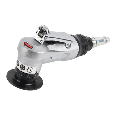 Handheld Air Chamfering Machine Pneumatic Straight Grinder With Deburring Cutter And Installation Tool Set For Accurate Edge Beveling And Surface Prep Light Weight Elbow Design Boosts Work Efficiency Durable Construction, silver air-powered tool.