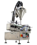 Automatic Desktop Powder Filling Machine Slick Screw Doser With Conveyor For Coffee Sugar Granules Hella Precise Dosage 10 To 200 Grams, stainless steel design.