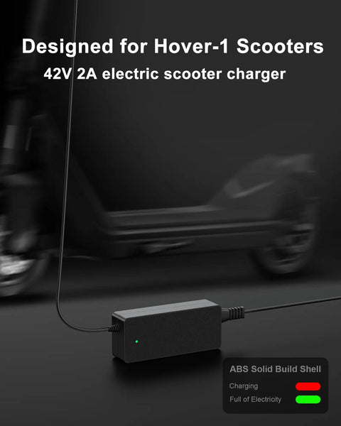 42V 2A Electric Scooter Charger For 36V Battery Systems With 5.5x2.5mm DC Round Plug, Compatible With Hover-1 Highlander Dynamo Gambit Helios And More, Not For 29.4V Or 3-Prong XLR Models