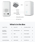 What's included in the 4K Solar Wireless Outdoor Security System With Color Night Vision 360 Degree Pan Tilt Auto Tracking Wi Fi 6 2.4 And 5 GHz Encrypted Local Storage No Subscription Home Hub Included 2X Argus PT Ultra box.