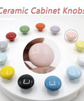 Image of Top Tier Pink Ceramic Cabinet Knobs That Totally Level Up Your Kitchen Or Bathroom Easy Install With Matching Screws Sweet Round Drawer Pulls For Furniture Makeovers. Pack of 10 round pulls.