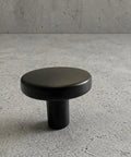Matte Black Round Cabinet Knobs 2 Pack With Screws Easy Install Modern Alloy Furniture Hardware Detail View
