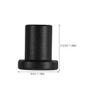 Heavy Duty Carbon Steel Barn Door Clamps Set With Flat Door Spacers For Sliding Track And Replacement, close-up of black spacer