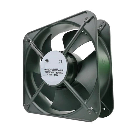 Beast Airflow 200x200x60mm Axial Flow Cooling Fan For Industrial Cabinets, 220V AC, 0.45A, 58W, 20cm Ventilation Fan front view