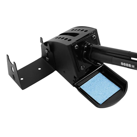 780W Soldering And Desoldering Station Kit with iron holder and cleaning sponge visible, for Electronics Repair and PCB Rework
