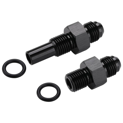 6AN Male Flare To One Quarter NPSM Transmission Cooler Adapter Fittings with O-rings for GM 4L80E front and rear ports