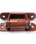 Heavy Duty Bolt On Driveway Gate Hinges Adjustable With Greasable Zerk Fittings, close-up view of hinge with zerk port.