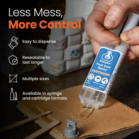 Fast Cure Epoxy Kit Workhorse With 1 To 1 Mix Quick 10 Minute Set And 30 Minute Full Cure Waterproof 2 Part Glue syringe