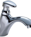 Go-To Single Hole Mount Metering Faucet, Water Efficient, CALGreen Compliant, Chrome Finish, Heavy-Duty Commercial Grade, side view