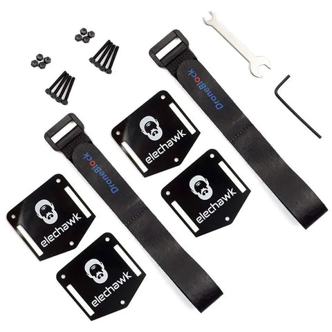 Backpack Mount Kit For FPV Drones, 2 Pack Lock Mounts And Plug In Bundle with Hanging Buckle and 300mm Battery Straps