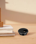 Sturdy Round Plastic Cable Grommet Kit With Easy Tool-Free Installation Covers Desk Cord Holes For Home And Office Cable Management Wear Resistant 10 Pack, black desk grommet on wooden table